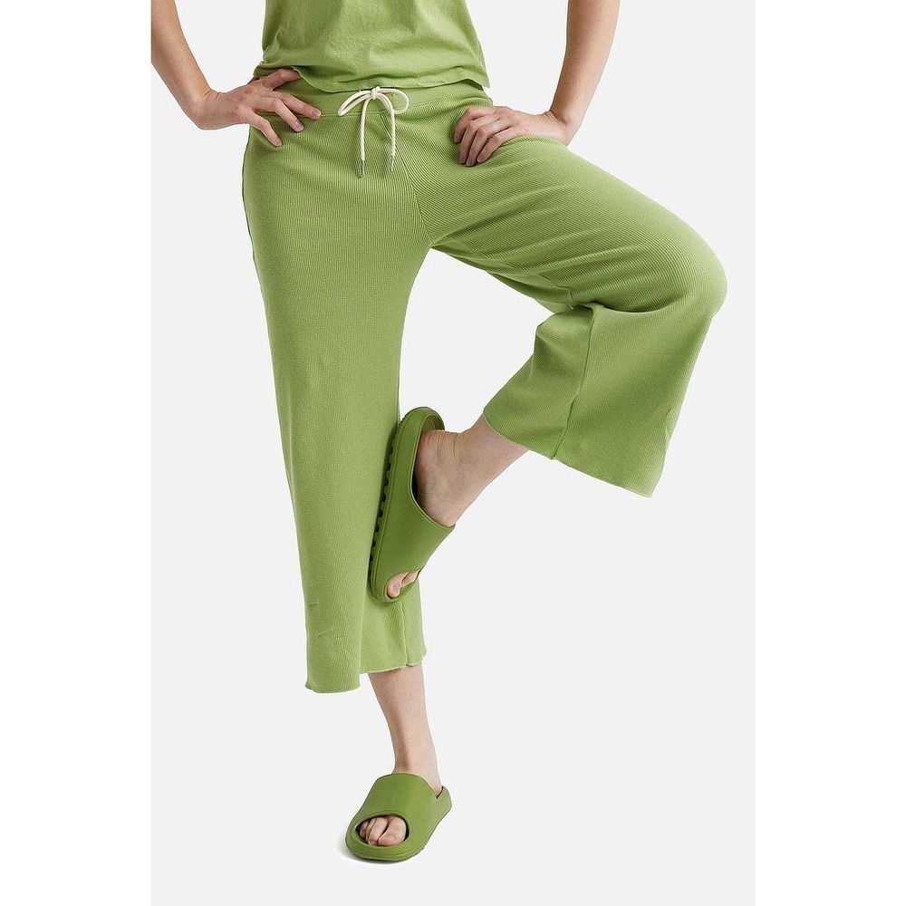 Mate the Label Organic Thermal Wide Leg Pant Pistachio Women's Size M New